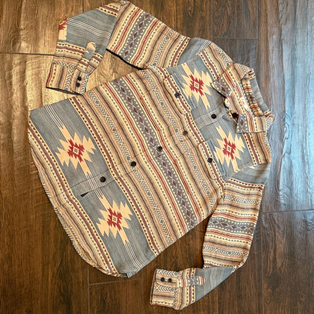 Faherty Southwestern Patterned Button Down Shirt - image 2